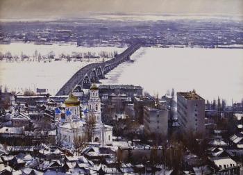 Saratov, bridge over the Volga river. Degtyaryov Aleksandr