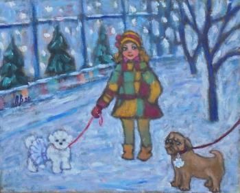 Two snowlakes (Poodle). Vasileva Lyudmila