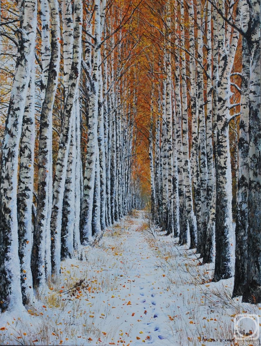 Vokhmin Ivan. Leaves and snow