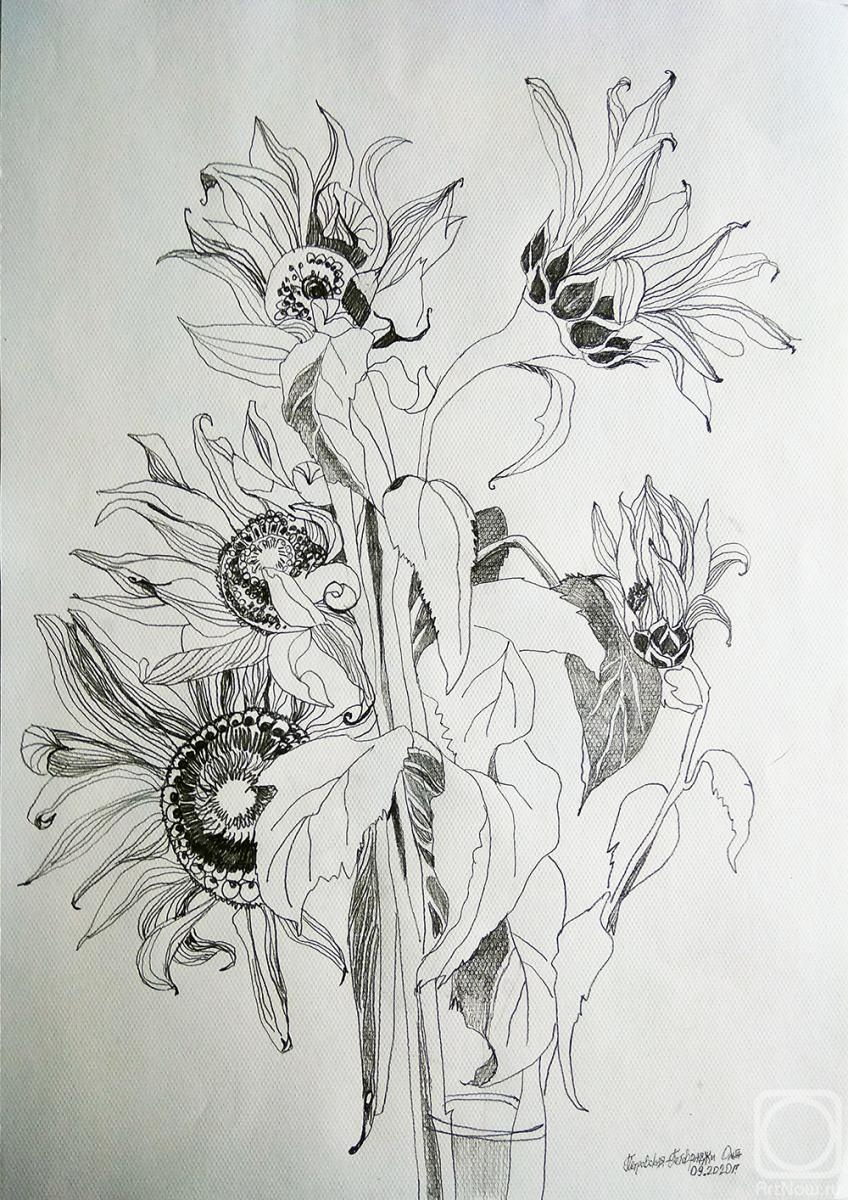 Petrovskaya-Petovraji Olga. Sunflowers