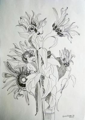Sunflowers. Petrovskaya-Petovraji Olga