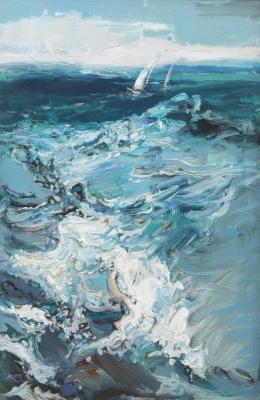 Black sea. Sailboats. Otroshko Aleksandr