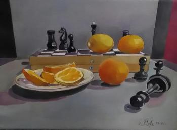Still life with chess. Mets Ekaterina