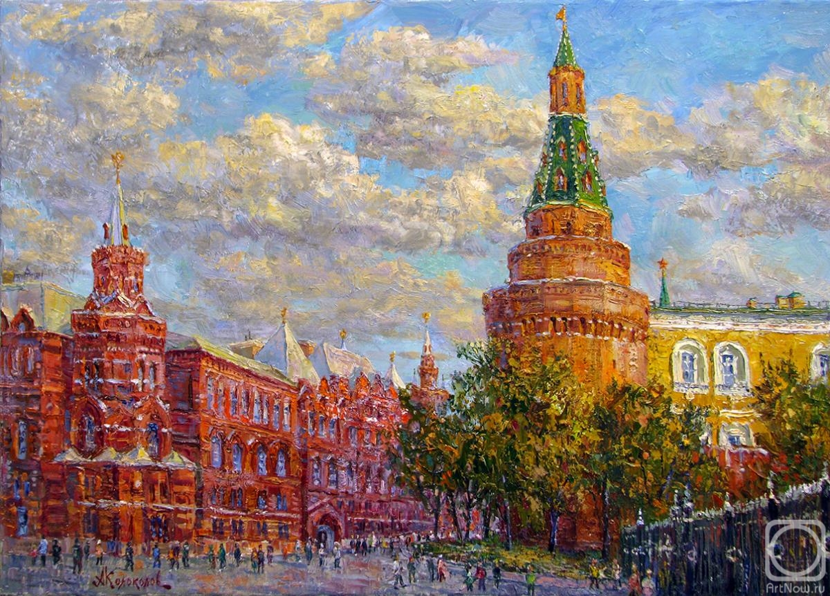 Kolokolov Anton. Landscape with the Historical Museum and the Arsenal tower