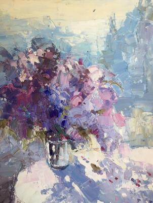 Morning bouquet (Still Life With Palette Knife). Gavlina Mariya