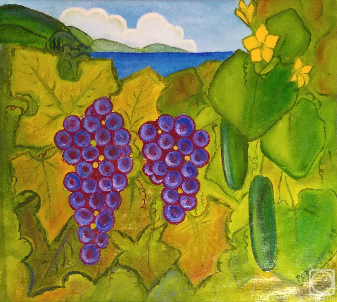 Razumova Lidia. Grapes and cucumbers