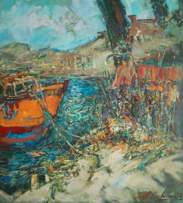 Fishermen and nets. Otroshko Aleksandr