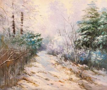 Path in the winter forest. Sharabarin Andrey