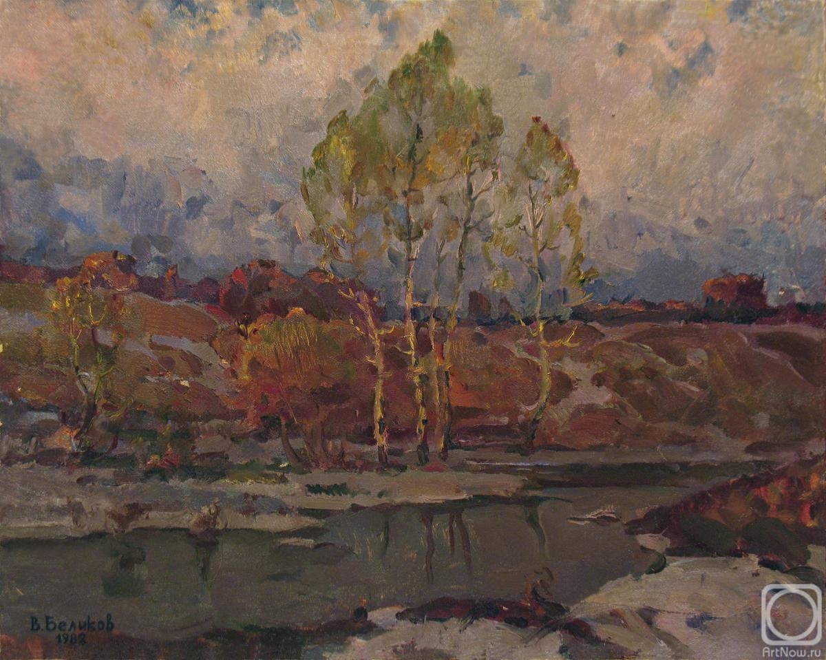 Belikov Vasilij. Birches by the spring stream