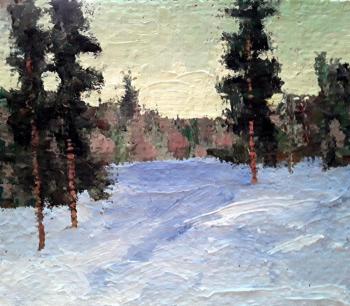 Картина «В предновогоднем лесу»