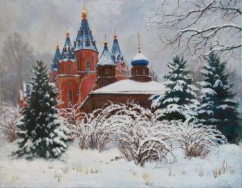 Church of the sovereign icon of the Mother of God in winter (My God). Shumakova Elena