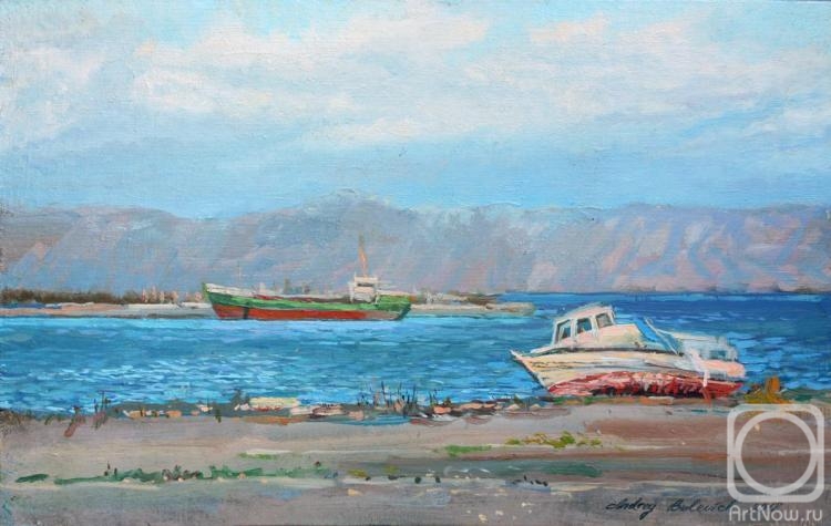 Belevich Andrei. Ships Near The Town Of Agia Marina