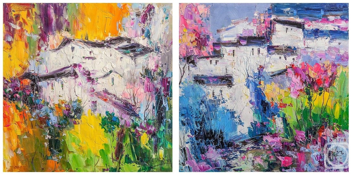 Vevers Christina. In the land of the sun and flowers. Diptych N2