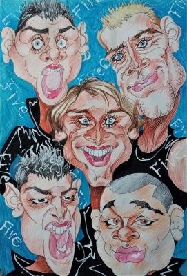 Group 5ive, friendly cartoon, variant. Dobrovolskaya Gayane