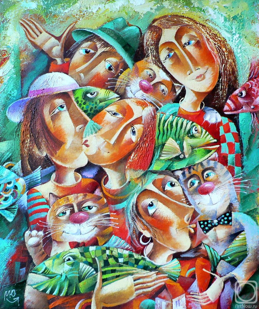 Matsik Yury. Painting with cats