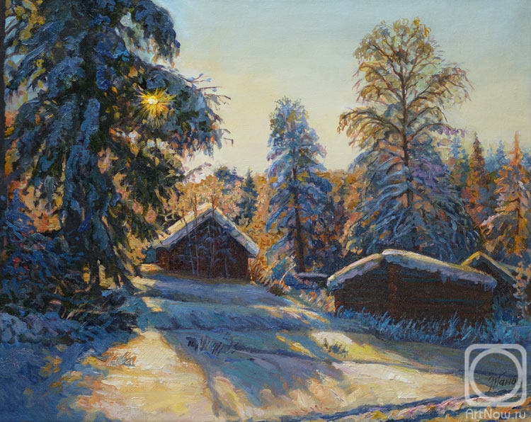 Panov Eduard. Winter farm