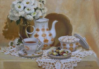 Warm still life (Old Tea Service). Bychenko Lyubov