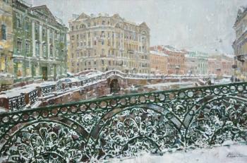 Singing bridge. Snowfall. Eskov Pavel