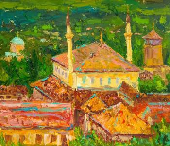 Over the roofs of Bakhchisarai (Painting With A Mosque). Shubin Artyom
