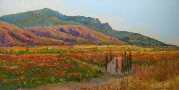 House with cypresses. Shubin Artyom