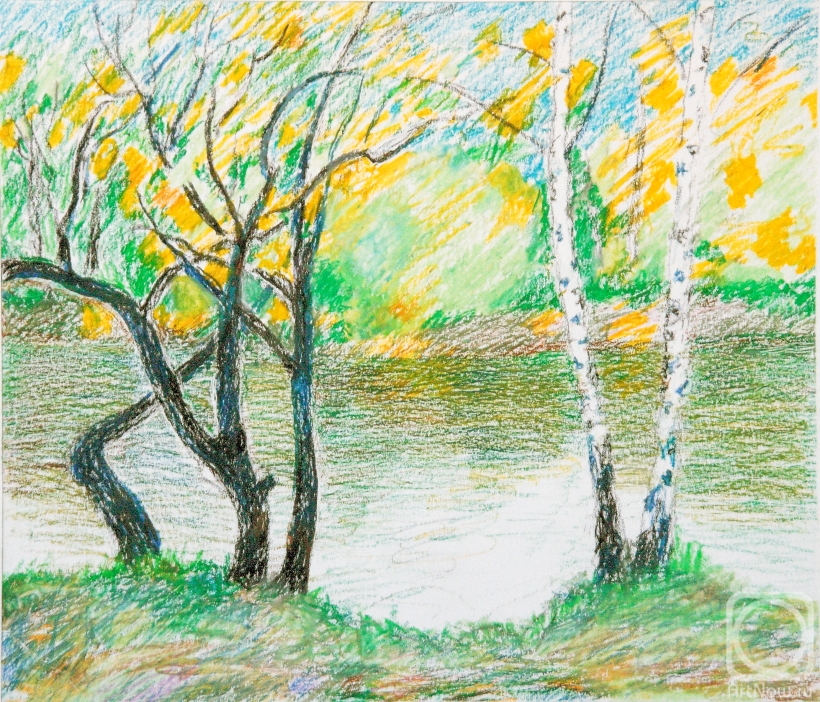 Filiykov Alexander. Autumn on the pond