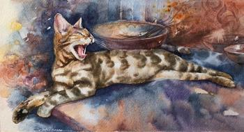 Seychelles, Bengal cat (Cat Portrait To Order). Stoylik liudmila