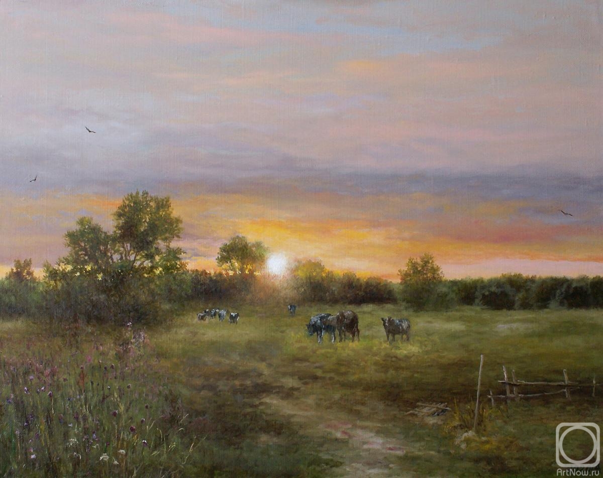 Dorofeev Sergey. Summer evening in the meadow