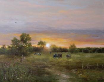 Summer evening in the meadow. Dorofeev Sergey