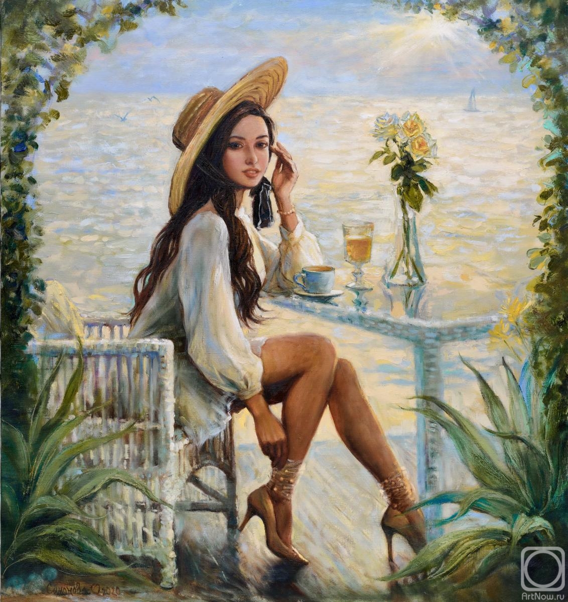 Simonova Olga. In a cafe by the sea