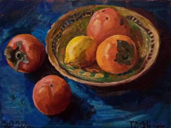 Persimmon and lemon (Persimmon Painting). Dobrovolskaya Gayane