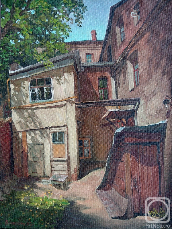 Paroshin Vladimir. Courtyard in the 1st Zachatievsky lane