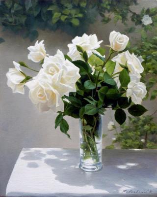 White roses. Karlikanov Vladimir