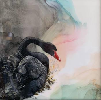Black Swan (River Alcohol Ink). Chigodaeva Catherine