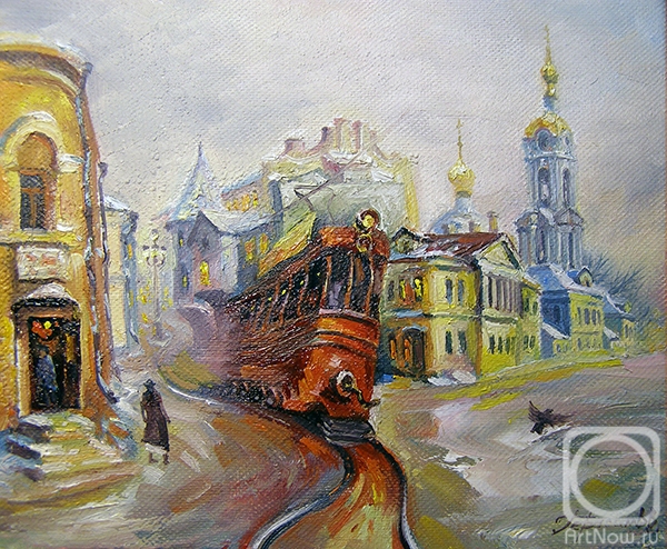 Gerasimov Vladimir. Moscow. Yauz Gate (Tram for Christmas)