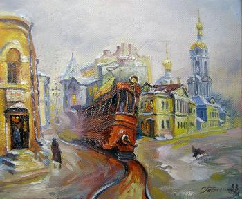 Moscow. Yauz Gate (Tram for Christmas)