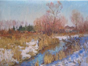 Chertov Sergey Mikhaylovich. Winter morning. Yauza River