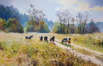 Cows in the pasture. Kruglova Irina