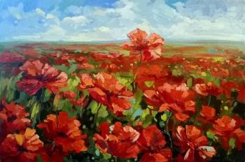 Poppy field ( ). Gerasimova Natalia