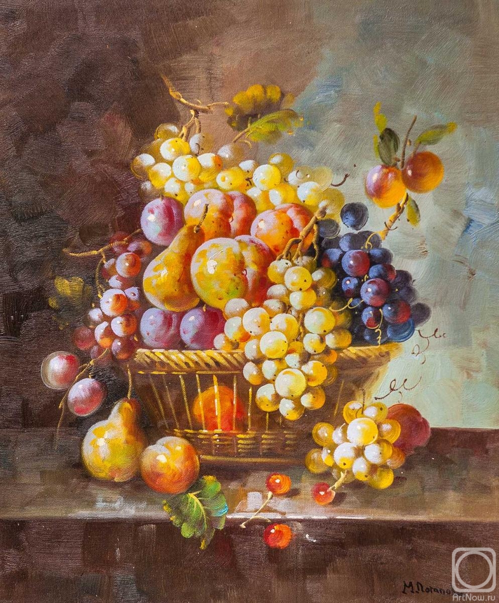Potapova Maria. Still life with fruit in the Baroque style N3