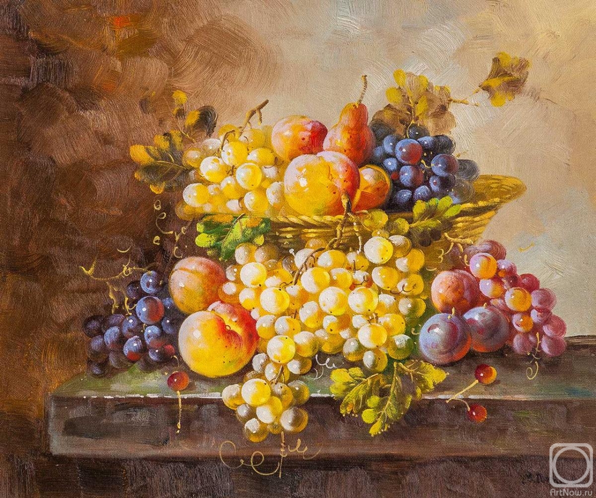 Potapova Maria. Still life with fruit in the Baroque style N4