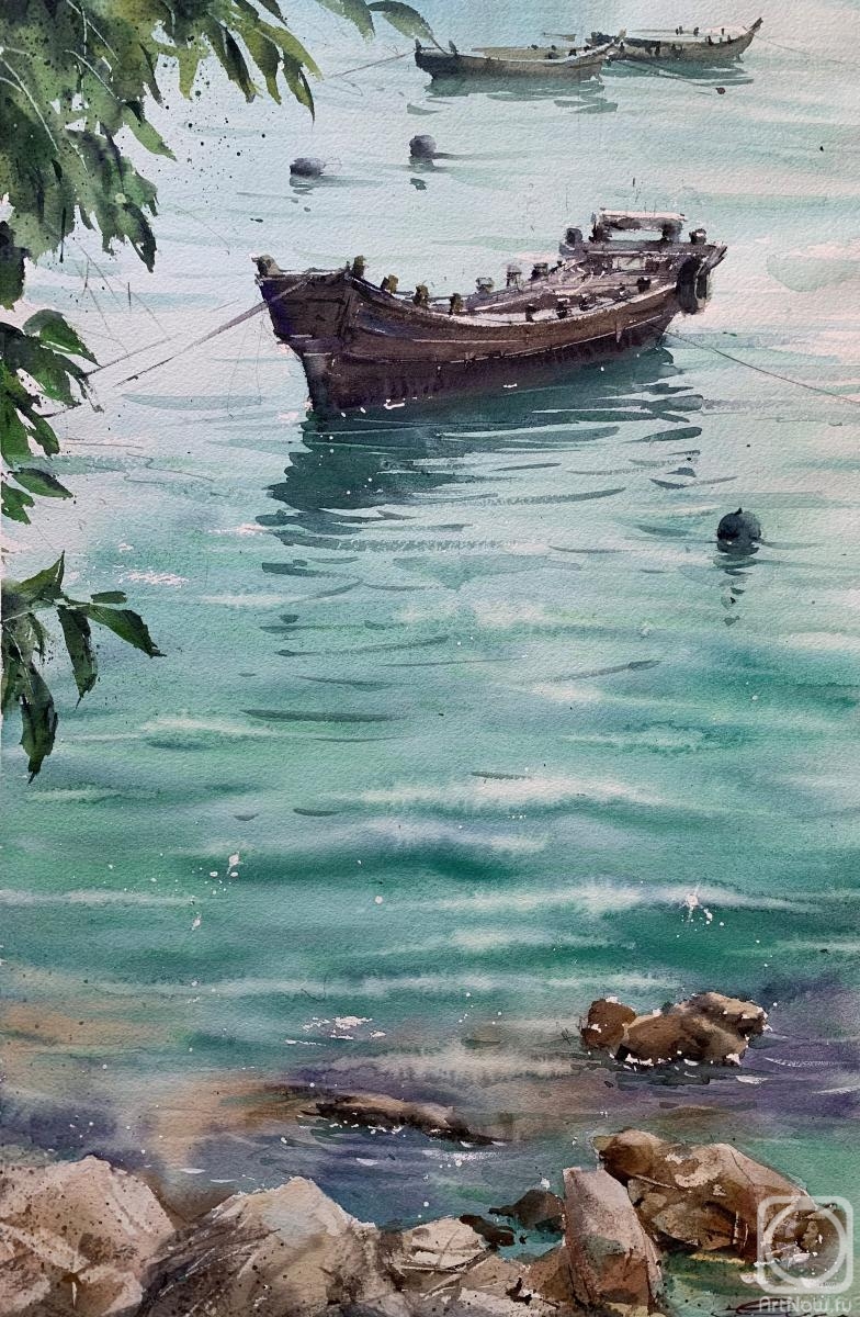 Gomzina Galina. On the waves (Laoshan province)