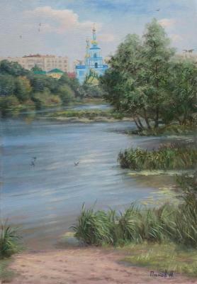 Ulyanovsk. View of the Spaso-Voznesensky Cathedral (The River Sviyaga). Panov Aleksandr