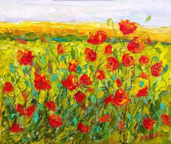 Poppies near the rye field. Shubin Artyom
