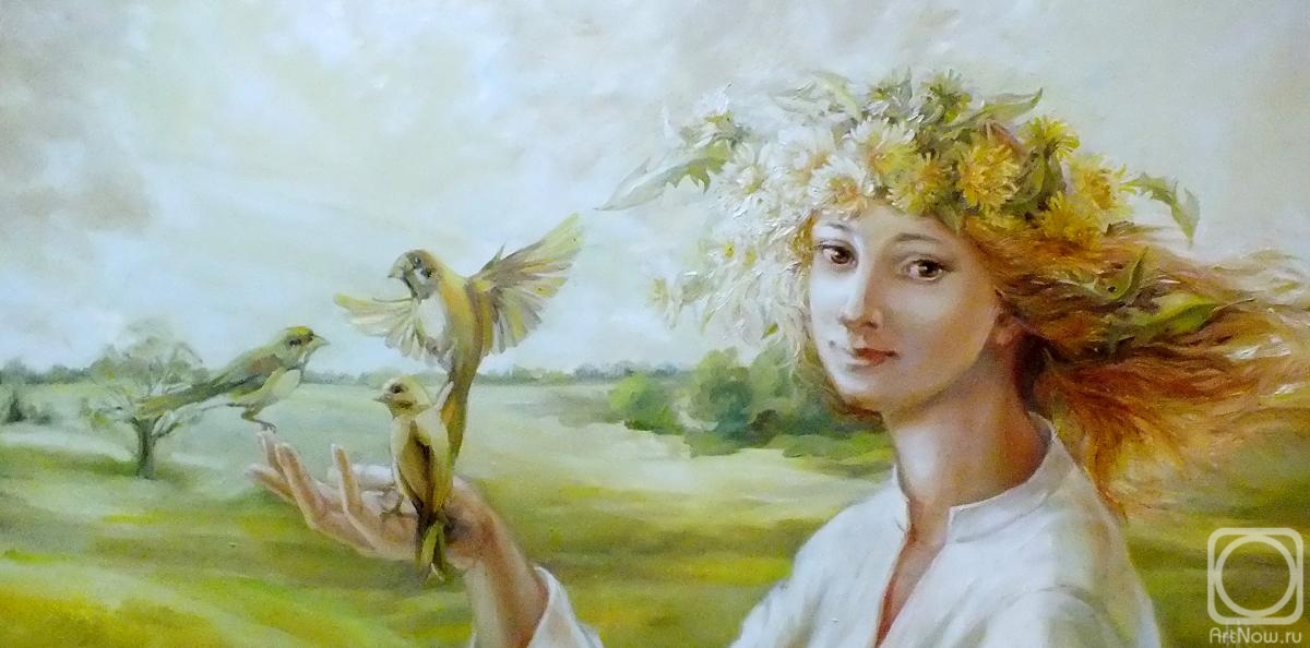 Odnolko Natalia. Spring (with birds)