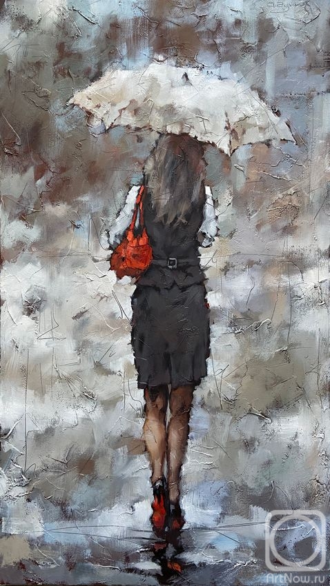 Gunin Alexander. Girl under an umbrella