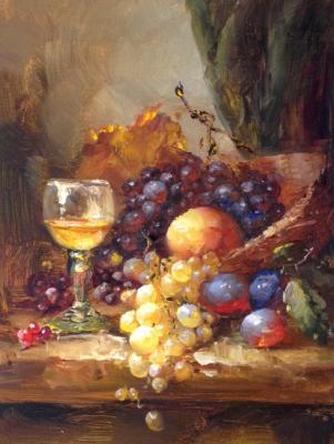 Still life with a glass of wine