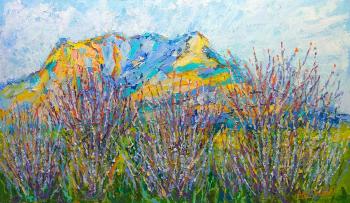 Embraced by lavender Demerdzhi mountain (Lavender Bouquet Painting). Shubin Artyom