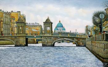 St. Petersburg. On the Fontanka. View of the Lomonosov bridge