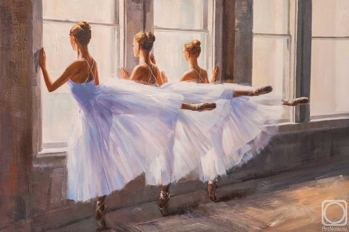 Kamskij Savelij. Ballerinas in a dance class