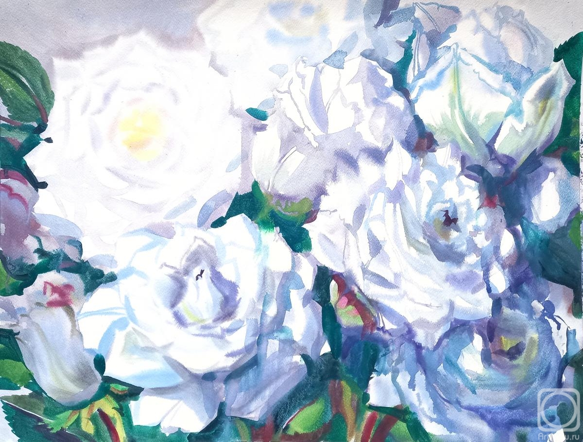 Mikhalskaya Katya. White roses